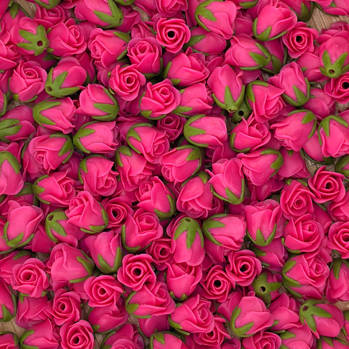 Clay Rose Flower - Dark Pink