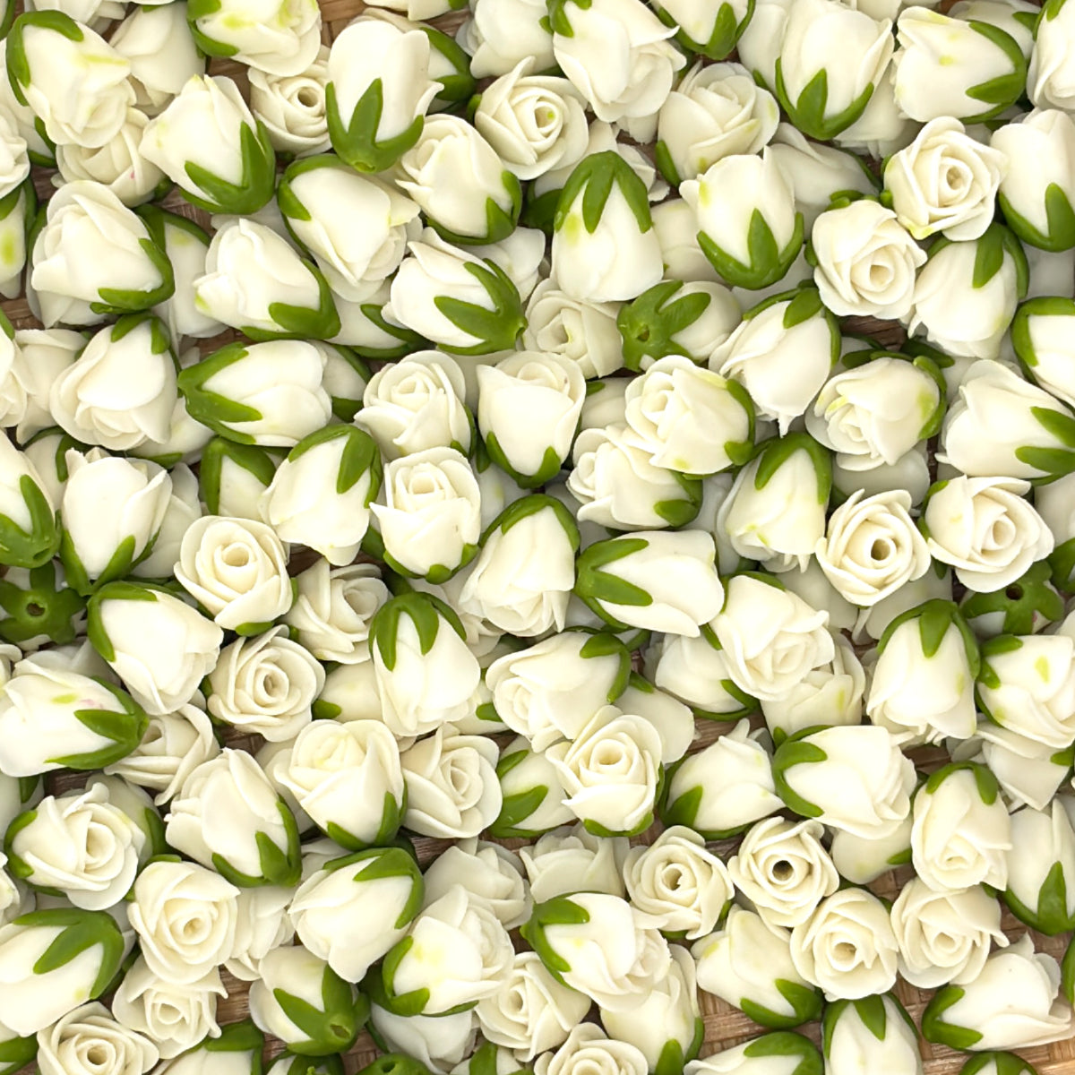 Clay Rose Flower - White