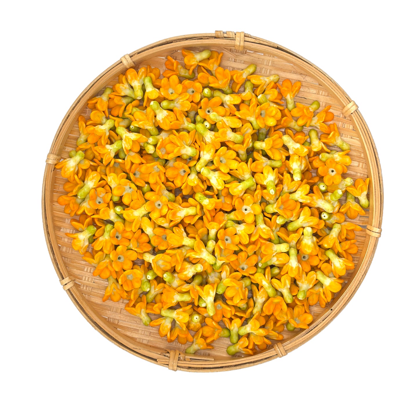 Clay Pakalana Flower – Orange & Green Two-Tone