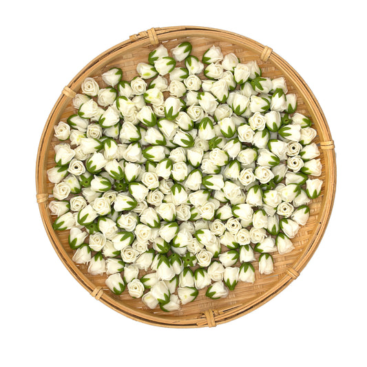 Clay Rose Flower - White